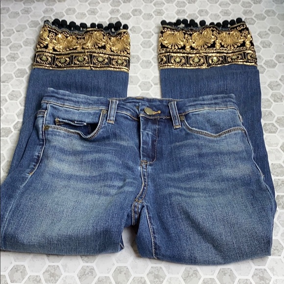 Blank NYC Denim - Blank NYC Size 27 Kick Flare Gold Tassel Jeans